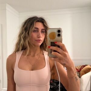 Women's Pink Sleeveless Top